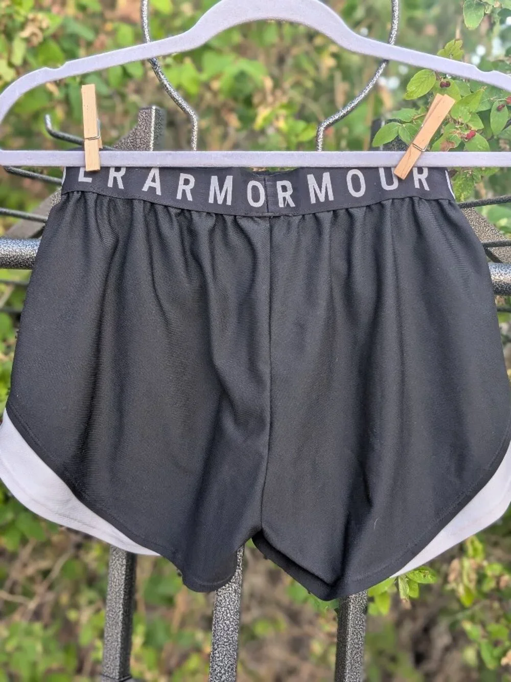 Under Armour Women’s Small Play Up 3.0 Black Gray Athletic Running Shorts Run